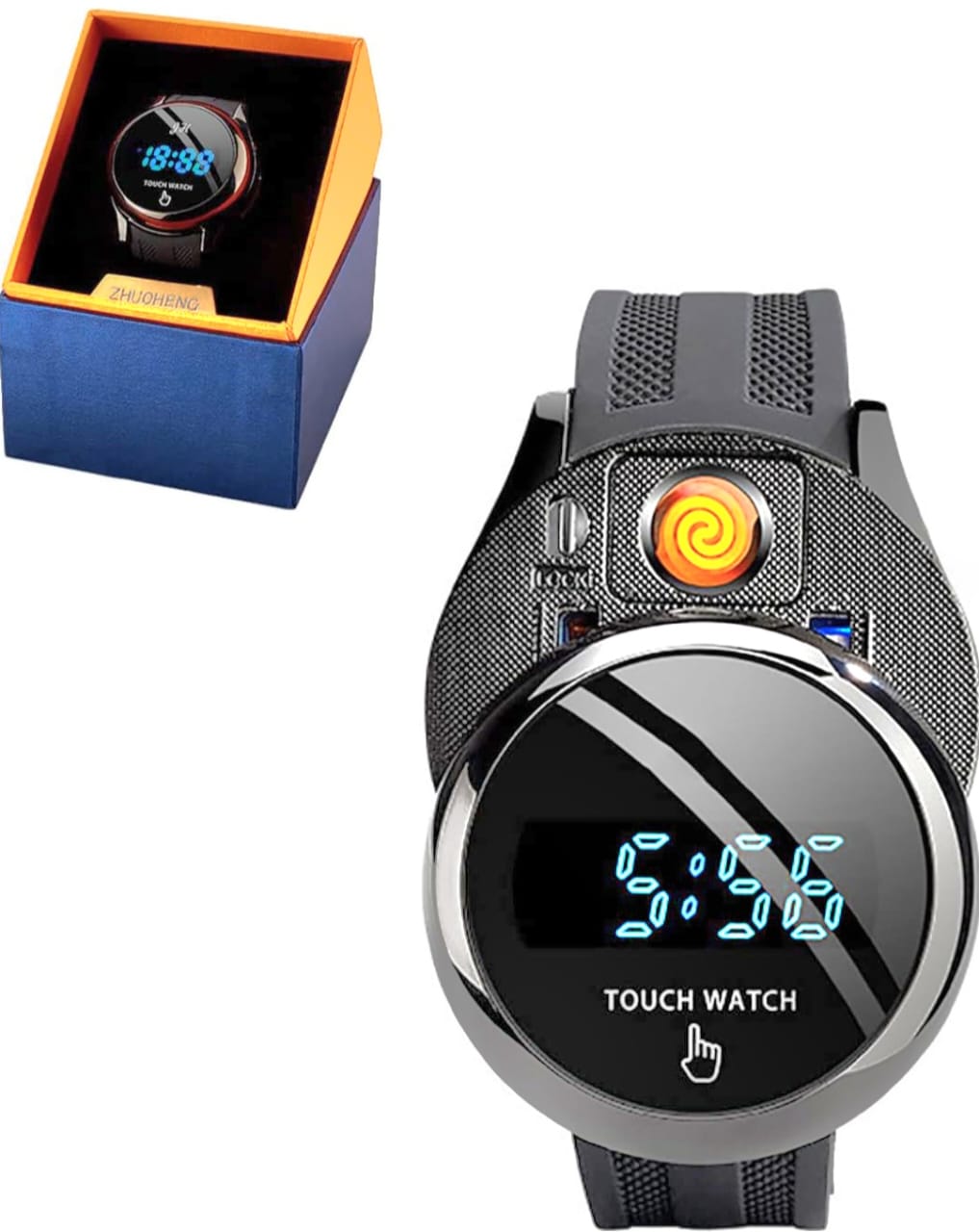 cigarette lighter with watch Cigarette lighter Watch, Multifunctional – Megamall Online Store