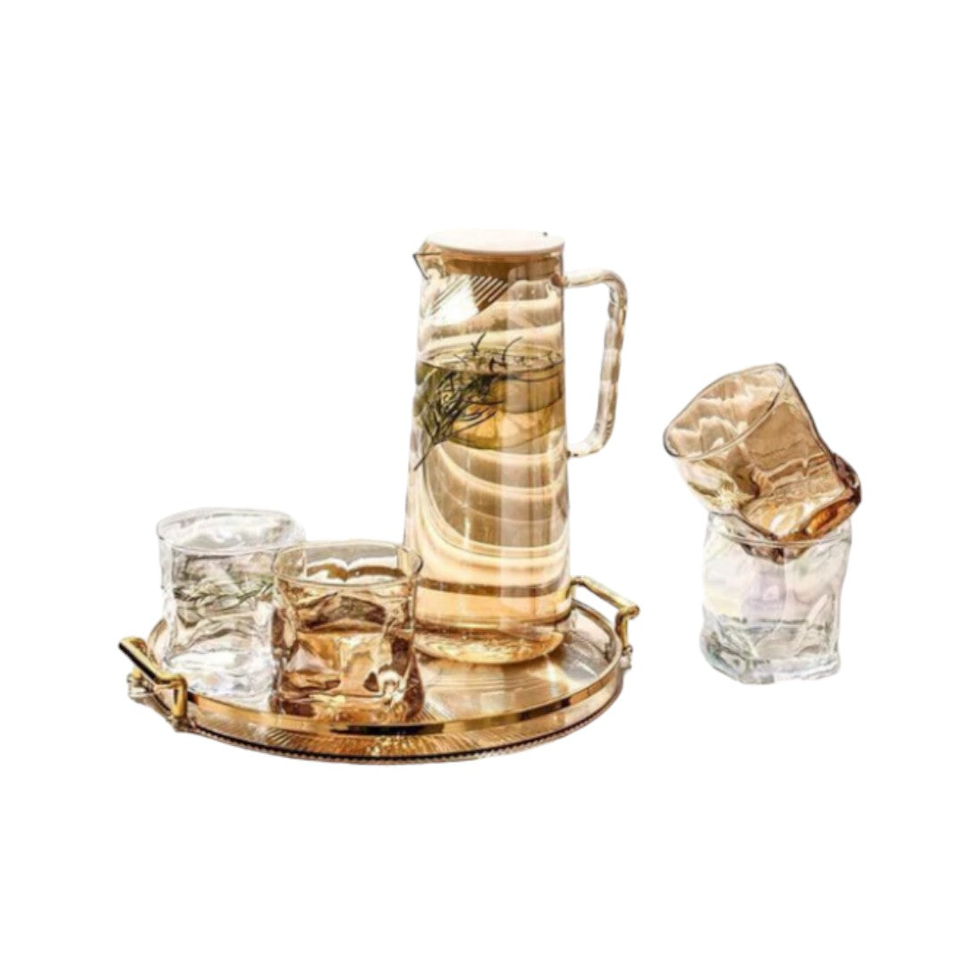 Glass Borosilicate Pitcher Set 7pc - Hot/Cold