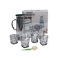 Glass Borosilicate Pitcher Set 7pc - Hot/Cold