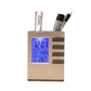 Cube Pen Stand With Digital Alarm Clock