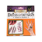 Halloween Dress Up Tattoos, Zombie and Vampire Makeup Kit, Fake Scars and Wounds