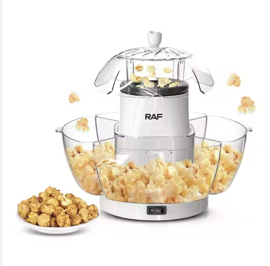RAF R.9004 Electric Popcorn Maker 1200W - Hot Air Circulation Oil-Free Popcorn Machine