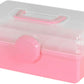 Three-layer plastic storage box