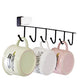 6 Iron Hook Under Cabinet Mug Holder Storage Hooks for Shelf