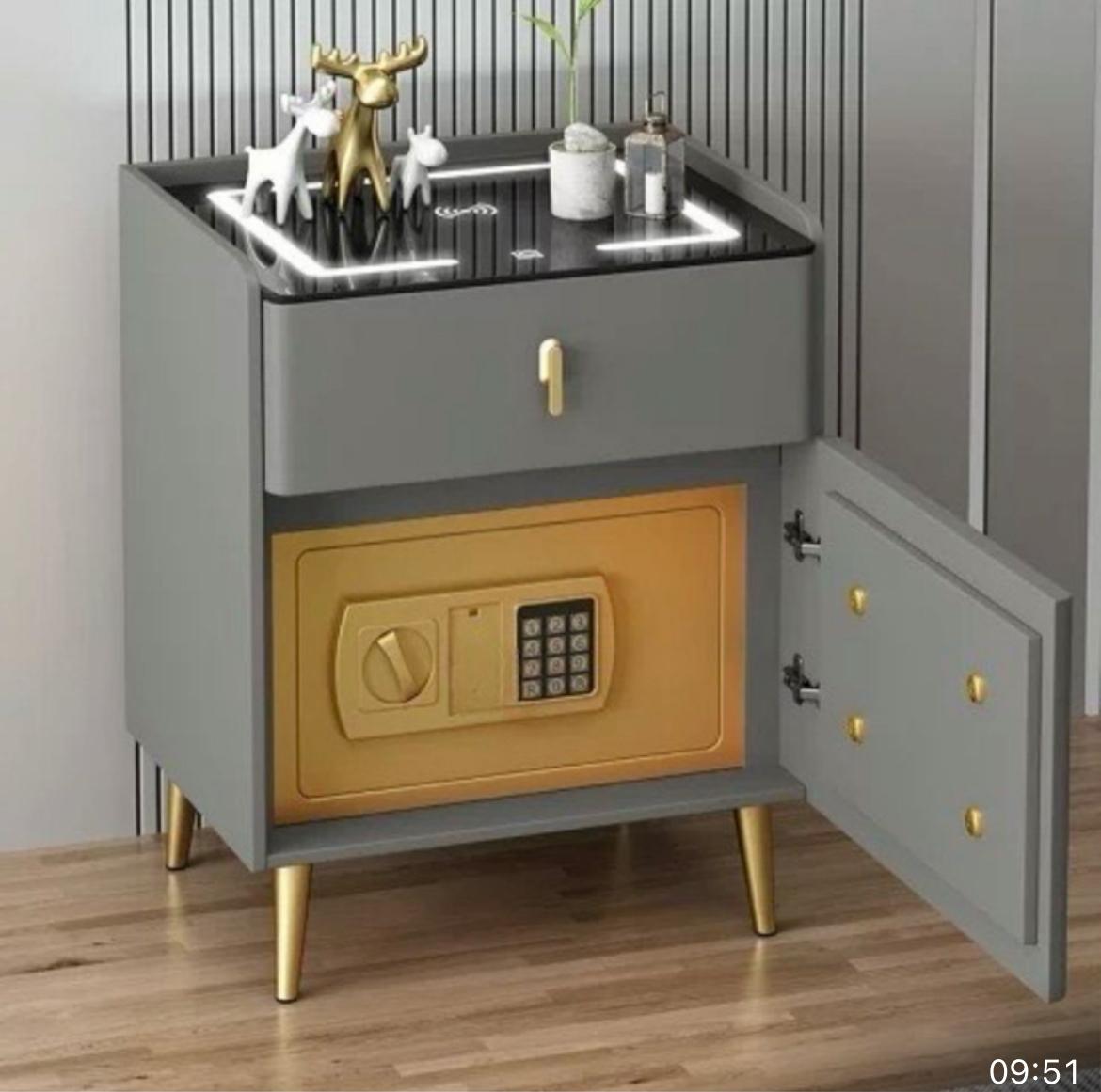 Smart Multifunctional Bedside Table & Integrated Safe Wireless Charging