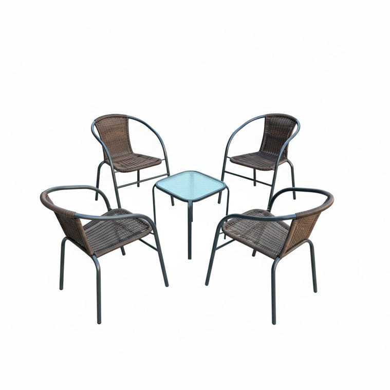 MFurn Avenida All-Weather Outdoor Rattan Bistro Set – 3 Piece or 5Piece Set