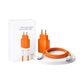 MTech 35W USB-C Turbo Charger with Cable Fast Charging Orange