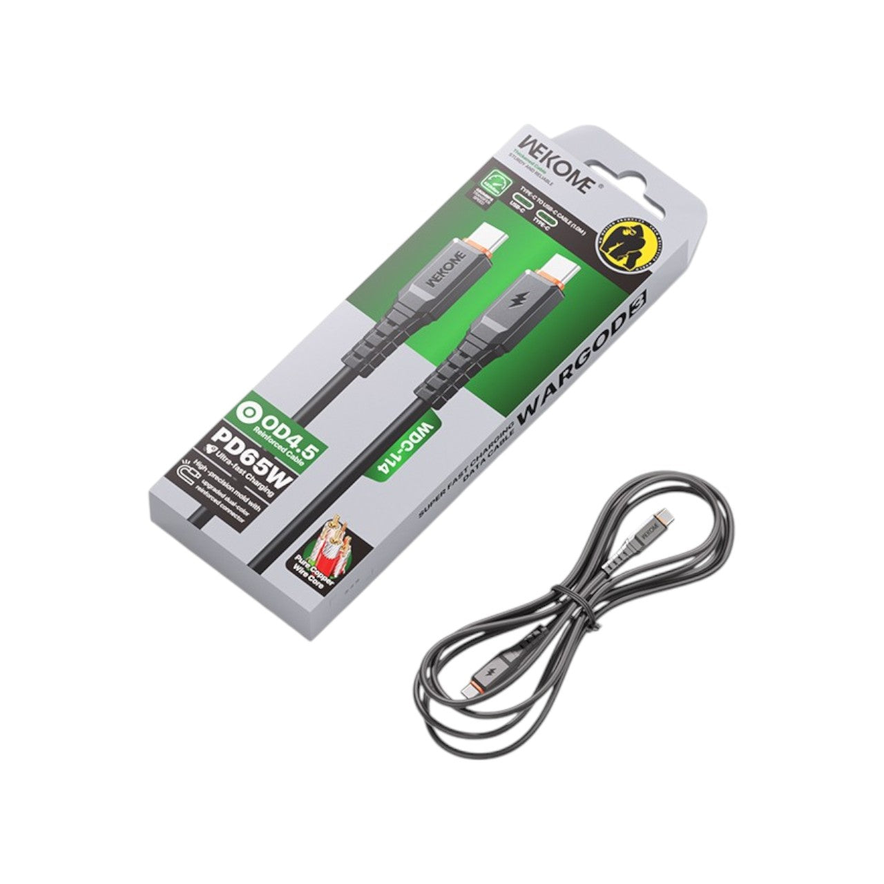 WEKOME WDC-114 USB-C to USB-C Fast Charging Cable 1m 480Mbps