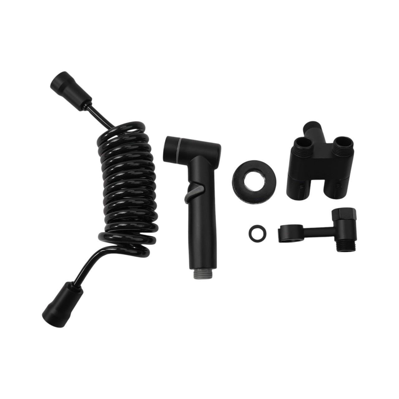 MHOME Handheld Bidet Sprayer Set Wall Mounted Adjustable Pressure Black