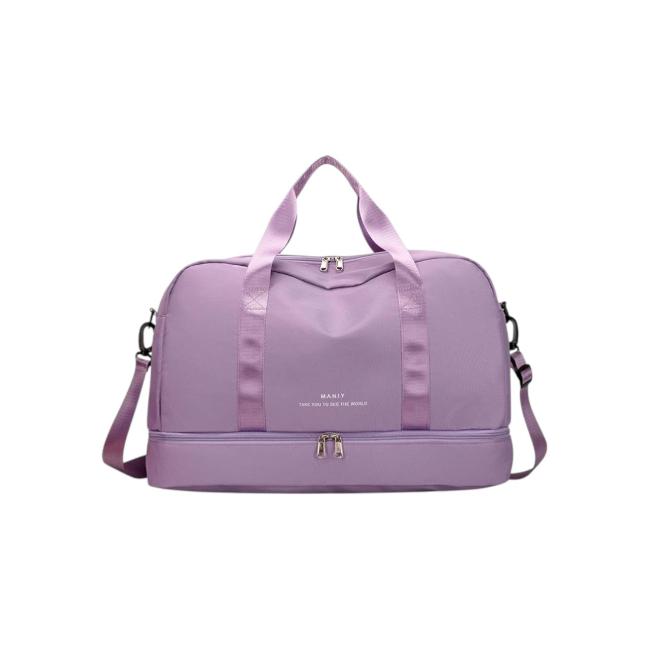 Nylon Sports Duffel Bag Waterproof Gym Travel Bag with Shoe Compartment