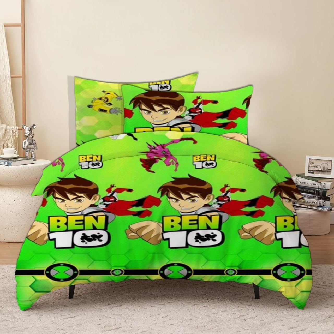 MHome 3-Piece Kids Cartoon Quilt / Duvet Cover Bedding Set
