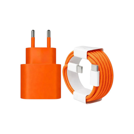 MTech 35W USB-C Turbo Charger with Cable Fast Charging Orange