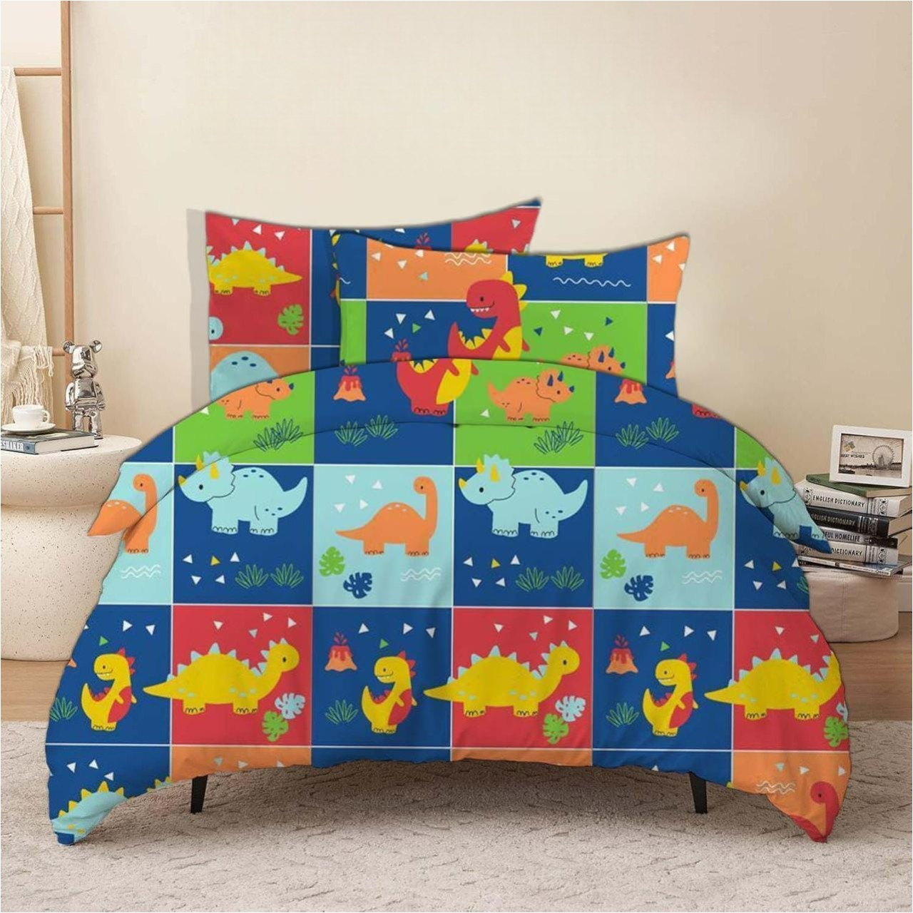 MHome 3-Piece Kids Cartoon Quilt / Duvet Cover Bedding Set