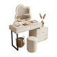 MFurn Modern White Dressing Table Set with LED Cloud Mirror