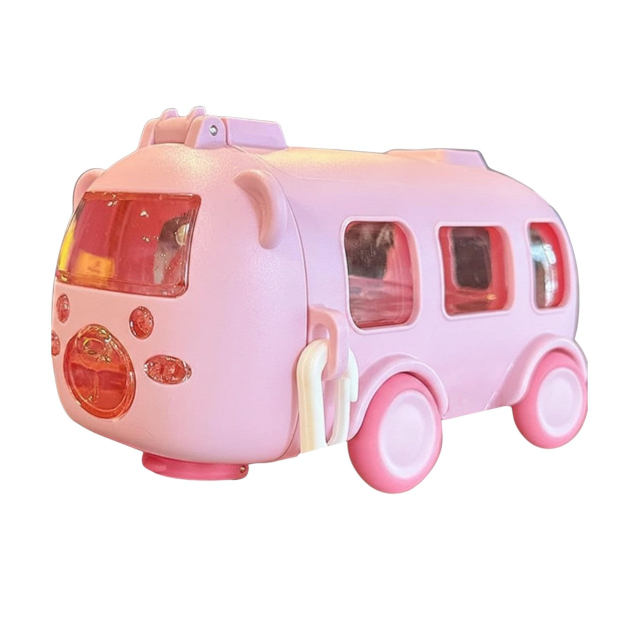 Mkids Cartoon Bus Water Bottle – 500ml Leak-Proof Kids Drink Bottle with Strap