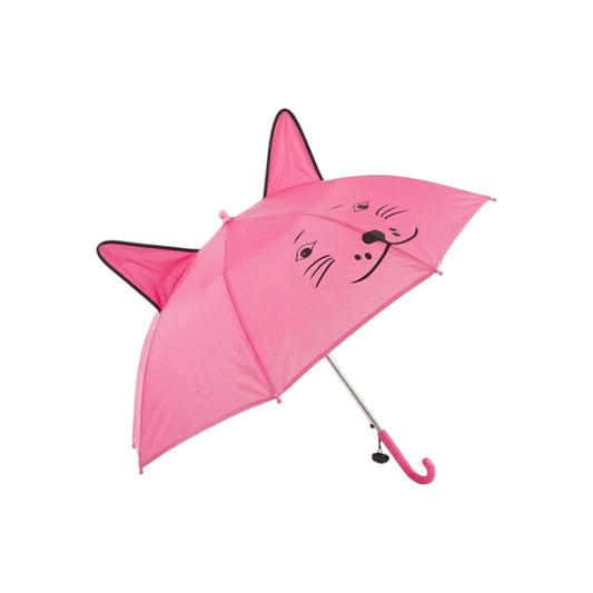 Colorful Kids Cat Ear Umbrella 43cm Polyester Rain & Sun Protection