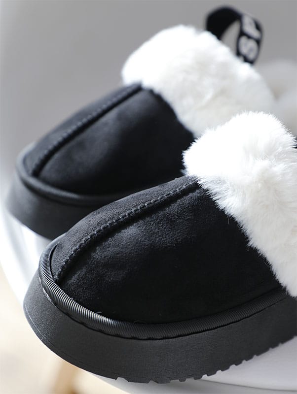 Fuzzy Slippers Slides with Strap for Women