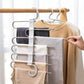Steel Clothes Pants Hangers ，Anti-Slip Design,Clothes Closet Storage Organizer for Pants Jeans Trousers Skirts Scarf (White)