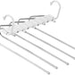 Steel Clothes Pants Hangers ，Anti-Slip Design,Clothes Closet Storage Organizer for Pants Jeans Trousers Skirts Scarf (White)