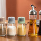 5 Piece Glass Oil Cruet and Seasoning Jar Set