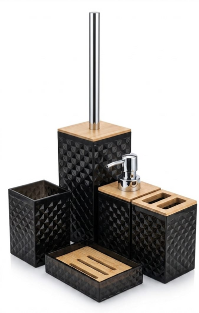 MHome Bathroom Accessory 5pc Set-Various Colours