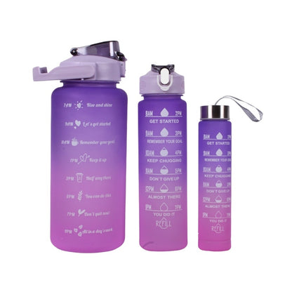 Water Bottle Motivational   3pc Set - Black Friday Deal