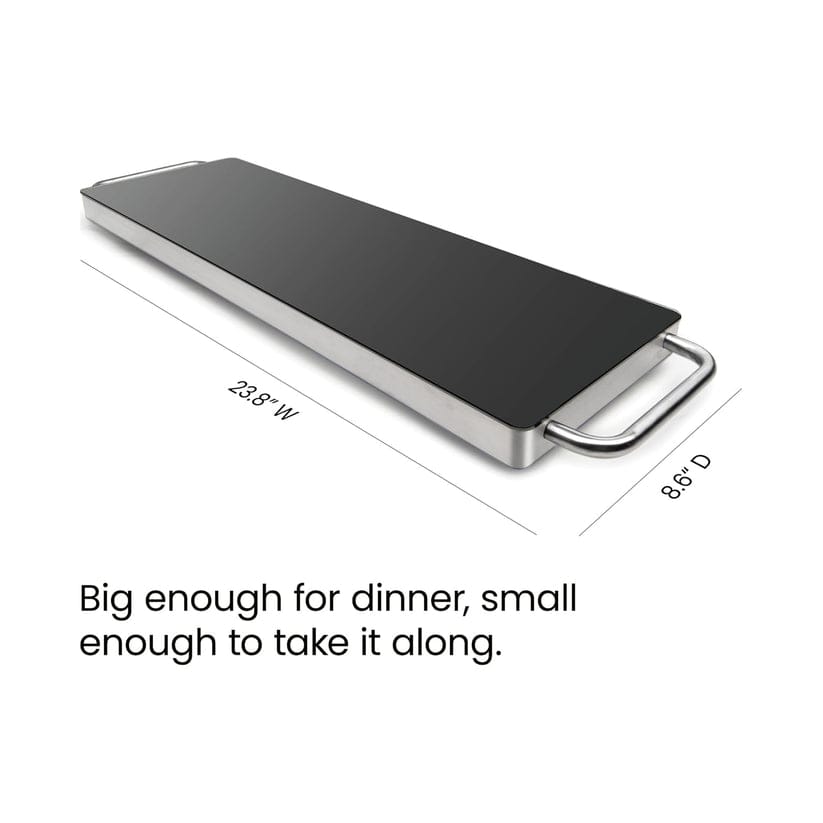 Condere Long Electric Hot Tray, Stainless Steel Glass, in, Black