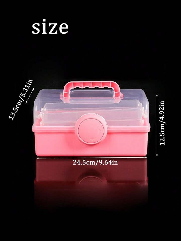 Three-layer plastic storage box