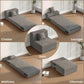MFurn Folding Vacuum-Compressed Sofa Bed – Convertible Sleeper Chair with Pillow, Linen Fabric