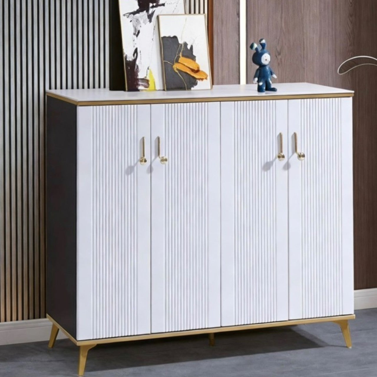 MFurn Gemini Modern Fluted Sideboard – Contemporary Storage Solution