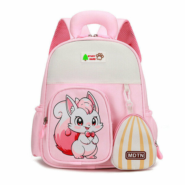 Kids Cartoon Animal Backpack with Coin Purse – Preschool & Kindergarten School Bag