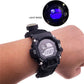 Men Outdoor Survival Military Watch Fashion Multifunctional Compass Waterproof LED Quartz