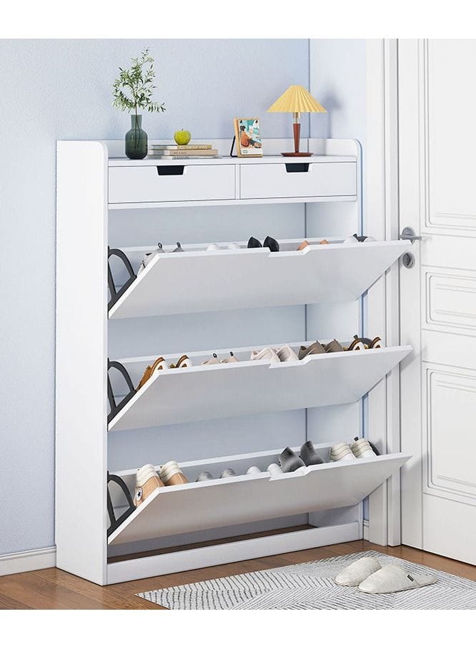 MHome Narrow Flip Shoe Rack – Space-Saving Modern Storage Cabinet