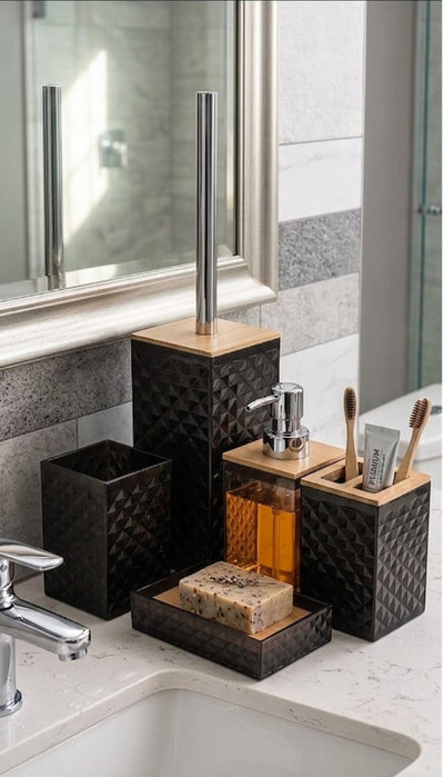 MHome Bathroom Accessory 5pc Set-Various Colours