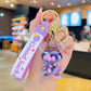 Cartoon Rhinestone Rabbit Keychain Car Pendant Bunny Key Ring School Bag Small Gift Accessories Fashion