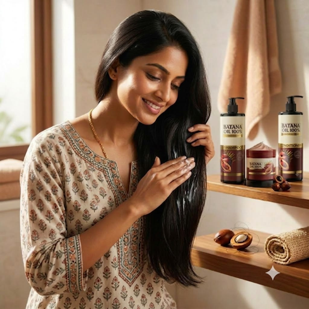 Batana Oil Hair Care Combo Set – Shampoo, Conditioner & Hair Mask