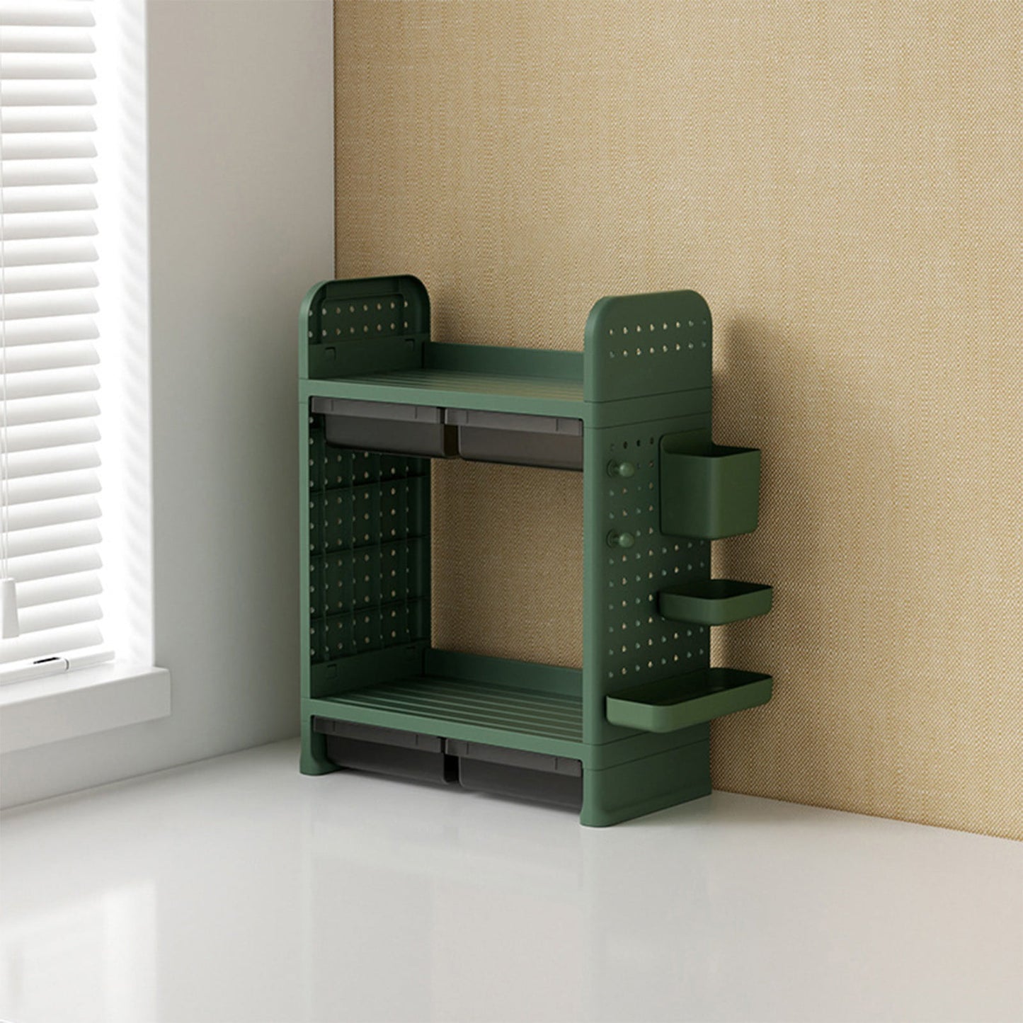 MHome Tabletop Storage Shelves – Desktop Organizer for Home, Office & Dorm