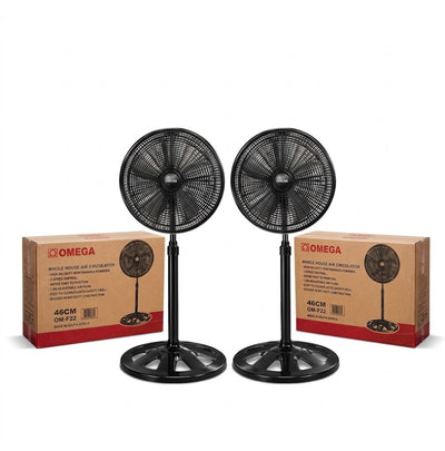 Omega 18-Inch Pedestal Fan Set – 2 Pieces (OM-F22)