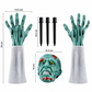 Halloween Zombie Garden Stakes: 3-Piece Outdoor Yard Decoration Set