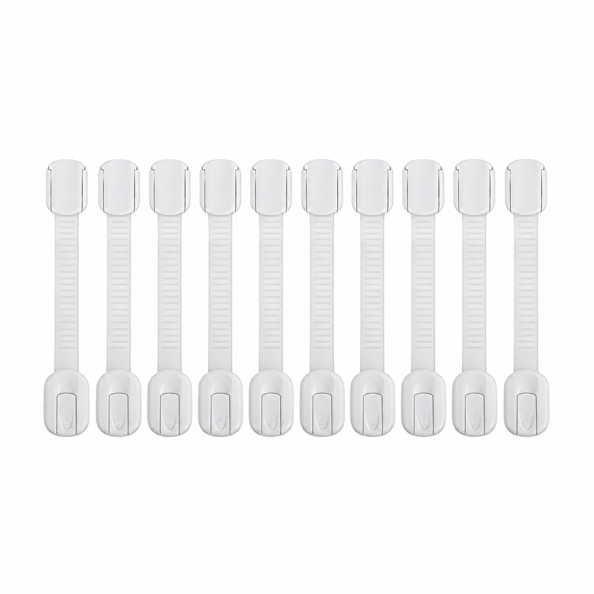 Mhome 10 Pack Child Safety Cabinet Locks, No Drill Adjustable Straps with 3M Adhesive