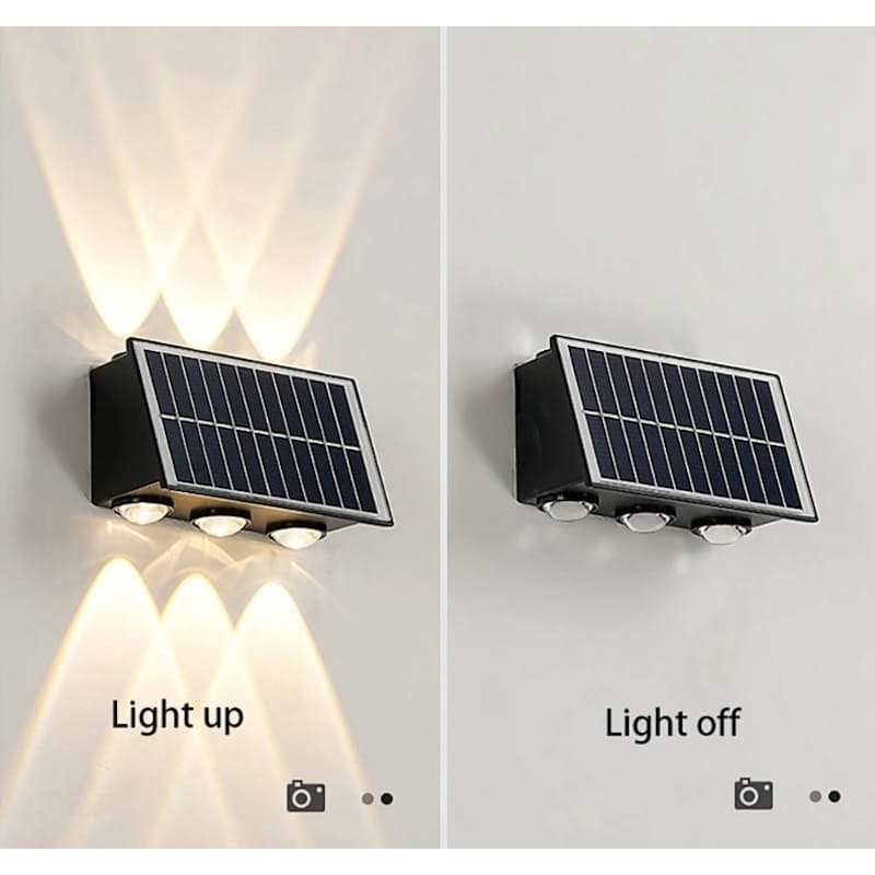 Solar Lights Outdoor Up Down Led Wall Lamp Garden Decoration Outdoor Sunlight Waterproof Outdoor Solar Light Porch Fence Lights