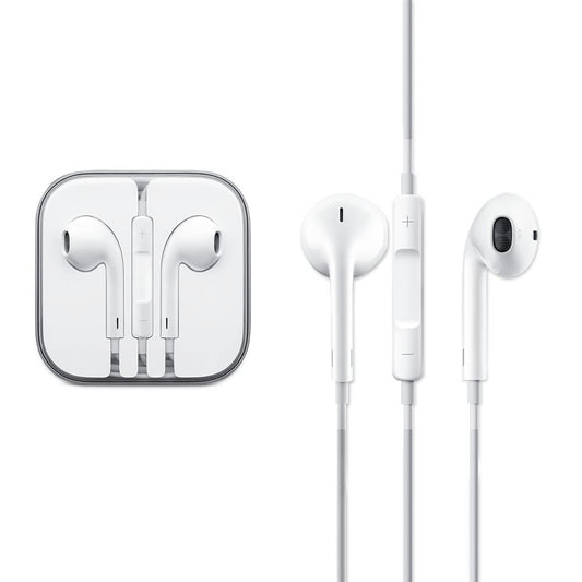MTech White Wired Earphones In-Ear Stereo Headphones With Microphone