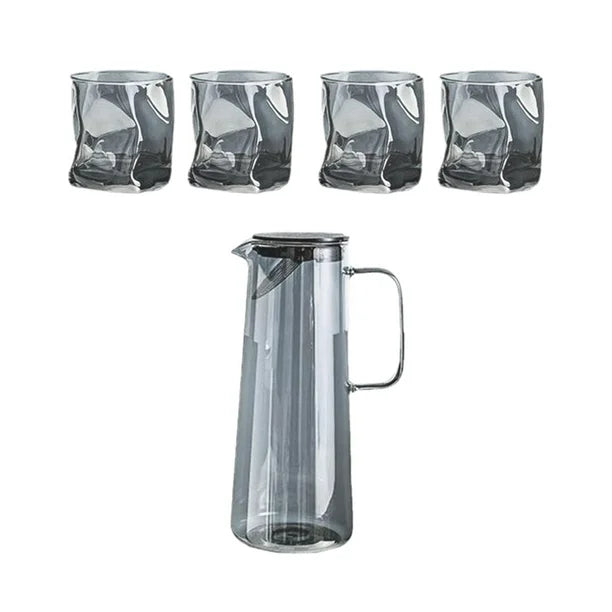 MHome Elegant 7 Piece Glass And Jug Set For Home, Kitchen And Dining Use