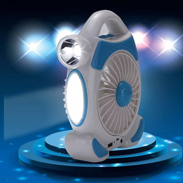 Rechargeable Desktop Fan With Light