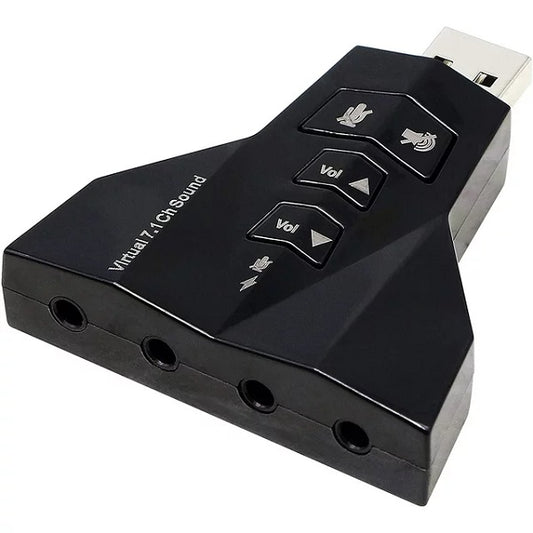 USB Sound Card Adapter Double USB Headset 7.1 Channel