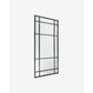 MFurn Grid Floor Mirror: Large Black Metal Frame Full-Length Leaning Mirror, 180 x 100 cm