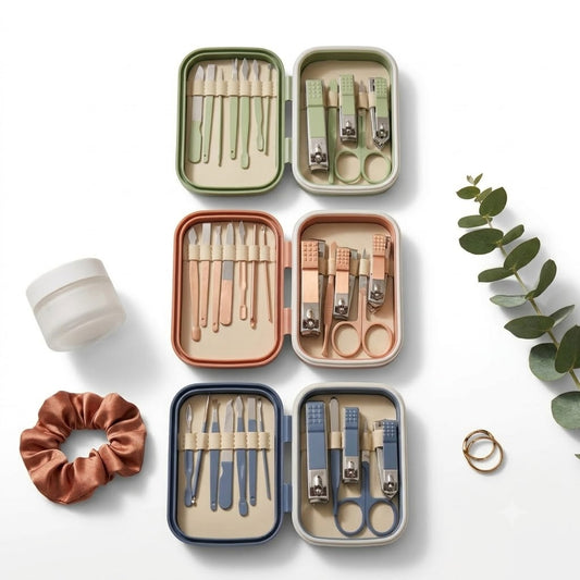 13-Piece Mini Manicure & Pedicure Grooming Kit with Travel Case