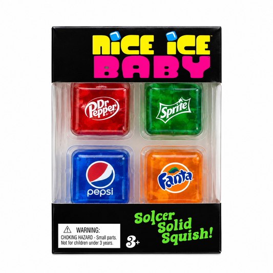 Generic Squishy Stress Fidget Toy, Mini Ice Cube Design, 4 Pack