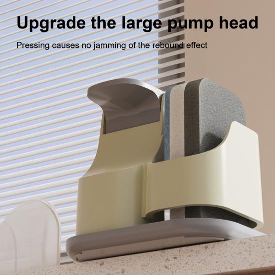 MHome Dish Soap Dispenser with Storage Shelf – Press-Type Pump & Caddy | Refillable Kitchen Organizer