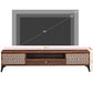 TV Stand Media Console Wood Table with 3 Storage Drawers
